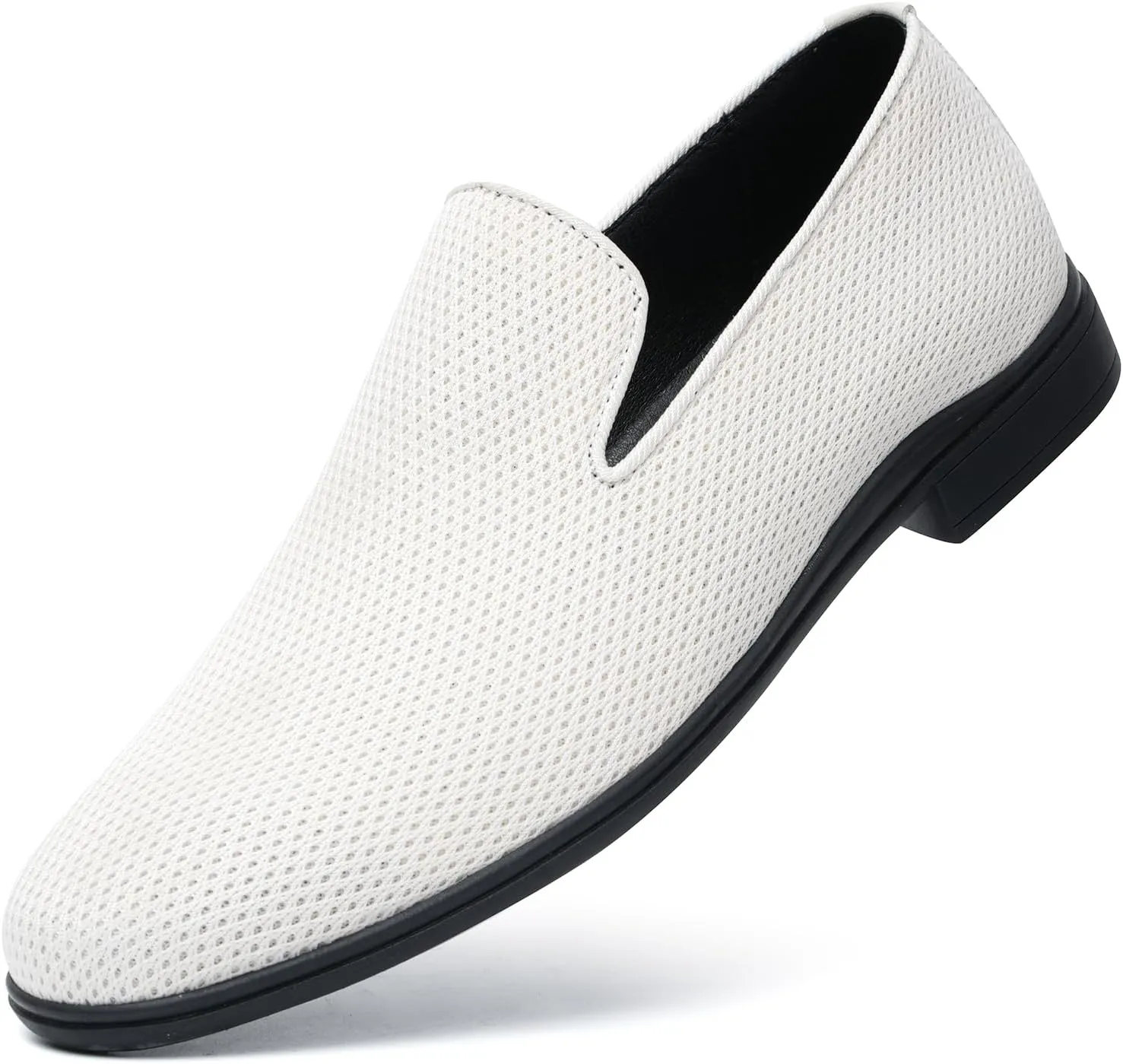 Mens Loafers Slip-on Dress Shoes Mesh Casual Oxford Shoes Classic Business Tuxedo Shoes Fashion Lightweight and Breathable