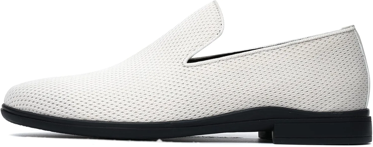 Mens Loafers Slip-on Dress Shoes Mesh Casual Oxford Shoes Classic Business Tuxedo Shoes Fashion Lightweight and Breathable