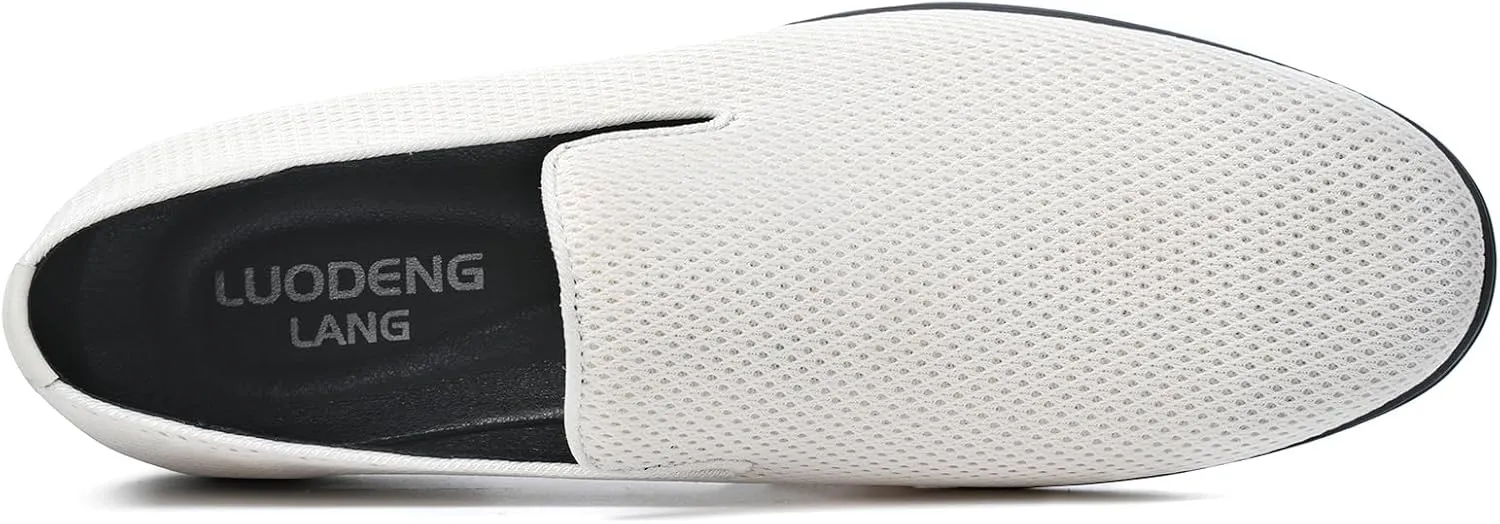 Mens Loafers Slip-on Dress Shoes Mesh Casual Oxford Shoes Classic Business Tuxedo Shoes Fashion Lightweight and Breathable