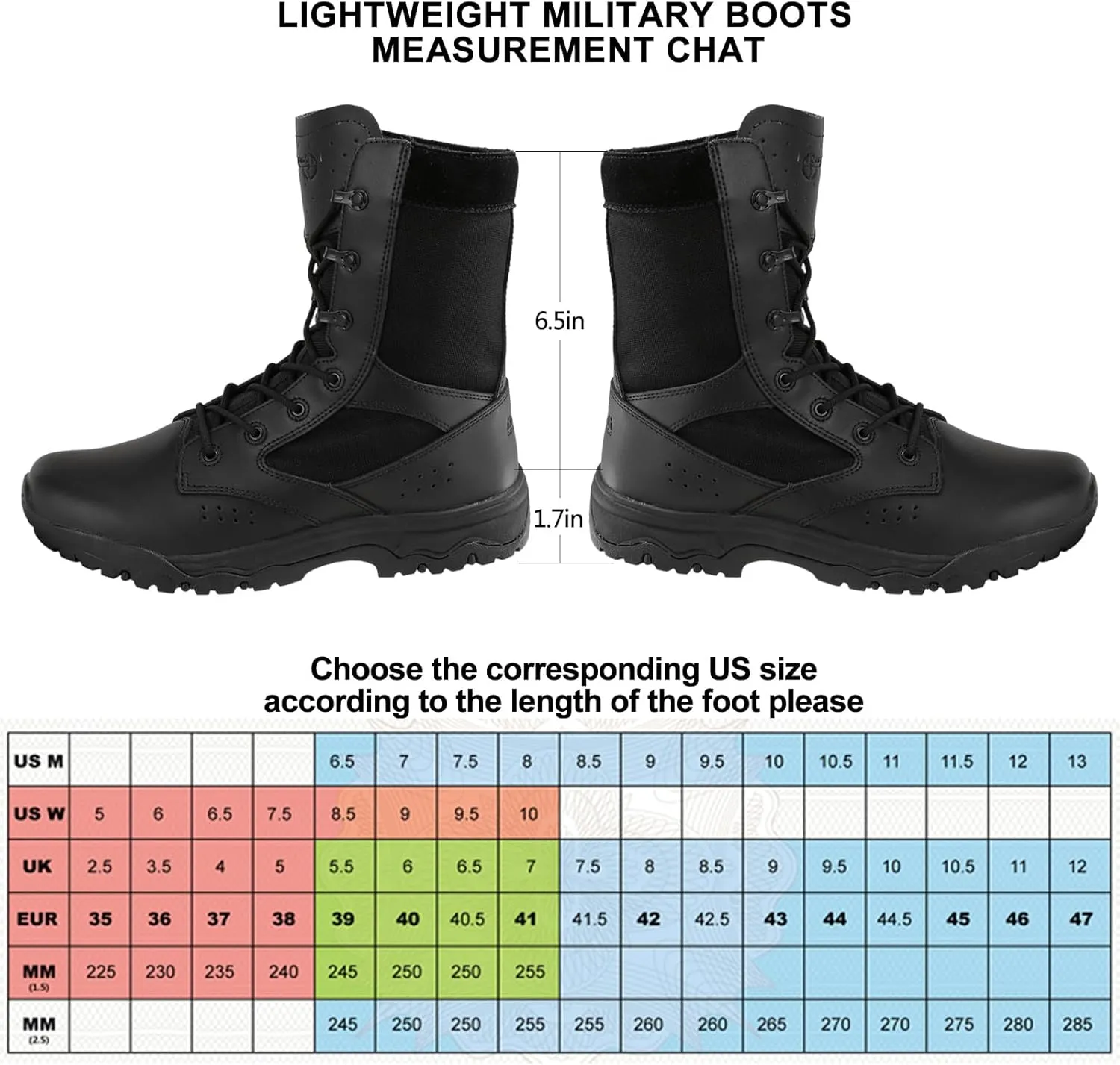 Men's Military Boots Lightweight Army Combat Tactical Military Boots For Men Hunting Jungle Hiking Work Boots