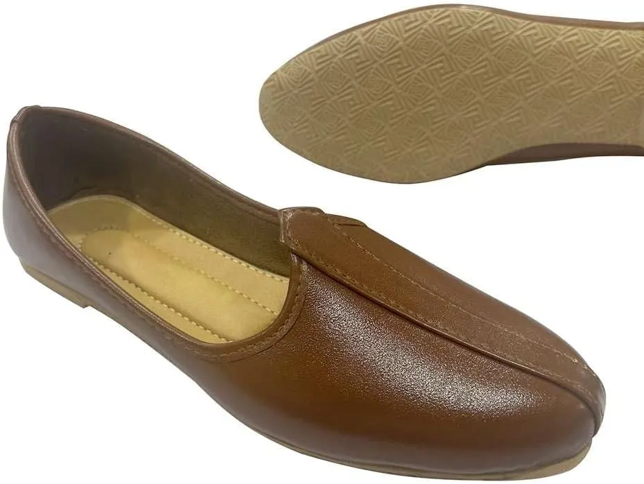 Men's Punjabi Jutti Durable and Comfortable Indian Wedding Shoes, Classic Ethnic Footwear Mojari Loafers for Men