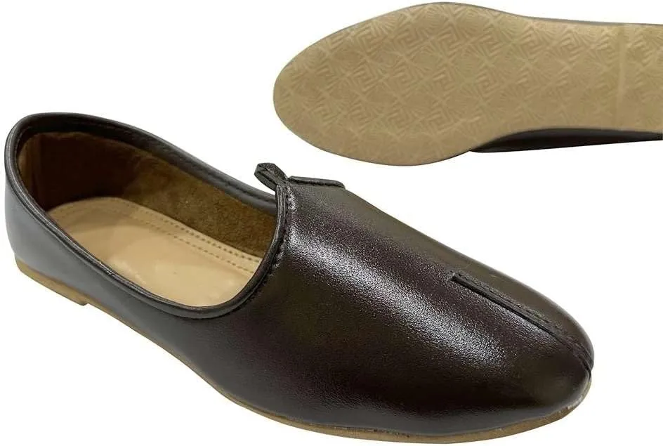 Men's Punjabi Jutti Durable and Comfortable Indian Wedding Shoes, Classic Ethnic Footwear Mojari Loafers for Men
