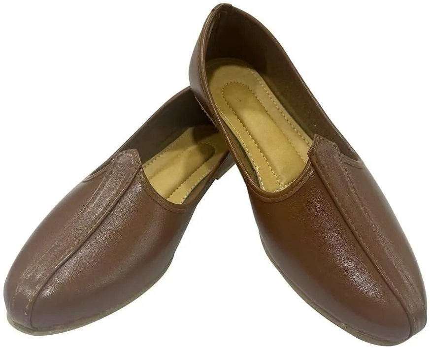 Men's Punjabi Jutti Durable and Comfortable Indian Wedding Shoes, Classic Ethnic Footwear Mojari Loafers for Men