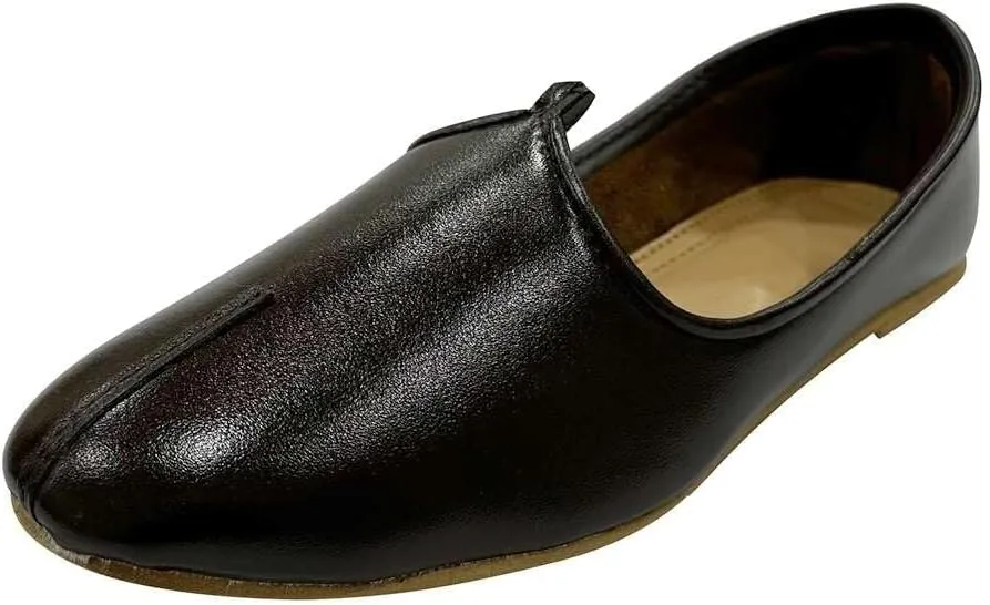 Men's Punjabi Jutti Durable and Comfortable Indian Wedding Shoes, Classic Ethnic Footwear Mojari Loafers for Men