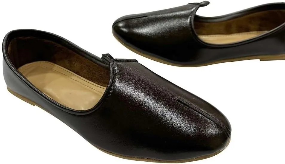 Men's Punjabi Jutti Durable and Comfortable Indian Wedding Shoes, Classic Ethnic Footwear Mojari Loafers for Men