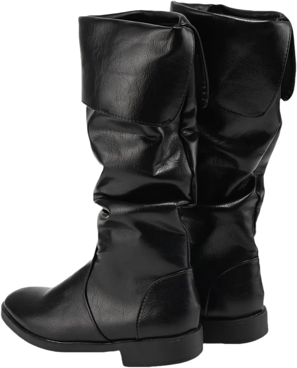 Men's Renaissance Boots Medieval Flat Jazz Boots Pull On Boot Mid Calf Gothic Cosplay Shoes