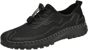 Men's Shoes Casual Hiking Breathable Mesh Outdoor Sneakers Loafers Slip On Summer Lightweight Men Walking Anti-Slip ﻿