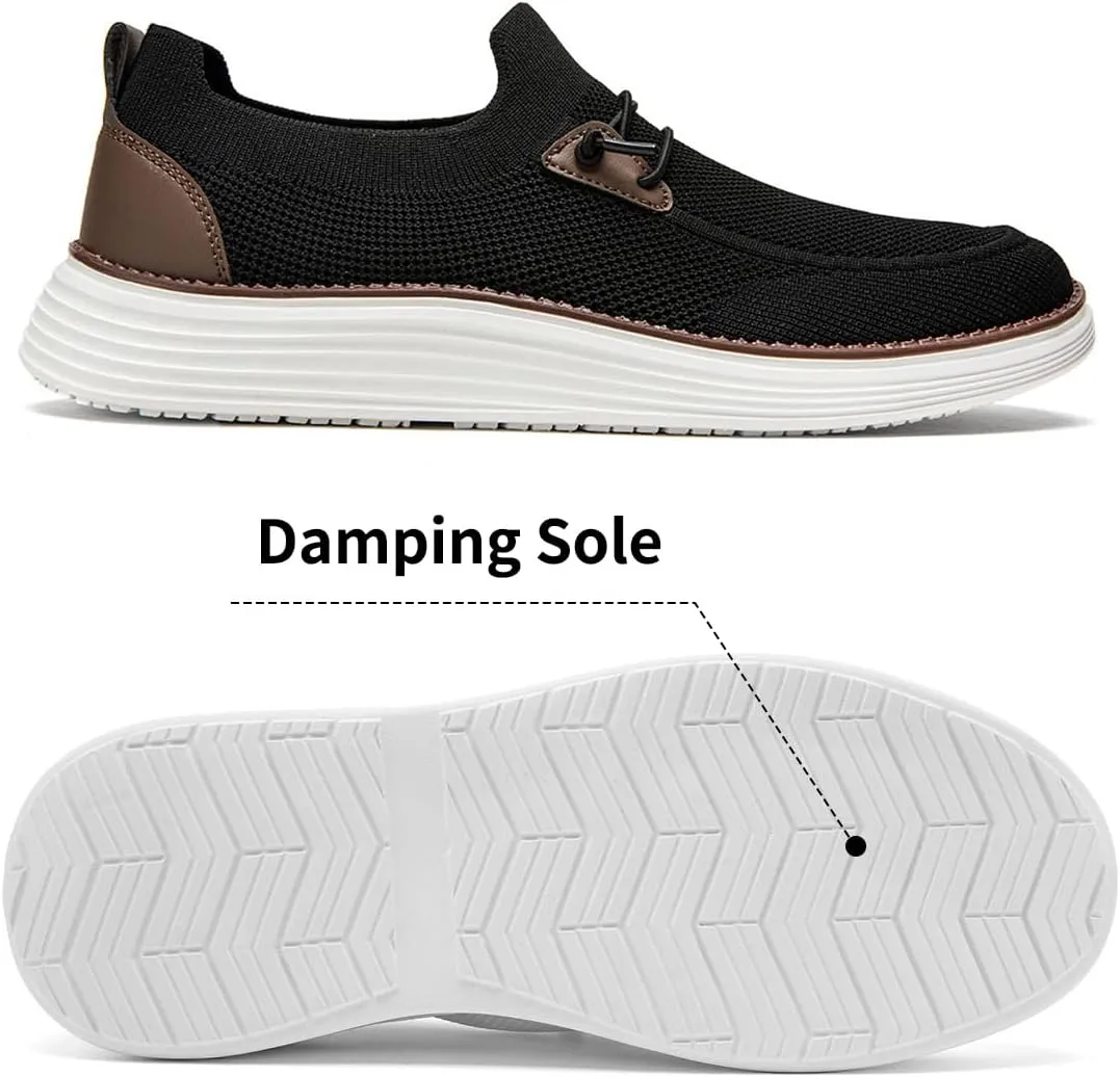 Mens Slip on Loafers Boat Shoes Non Slip Walking Shoes Running Shoes Fashion Sneakers for Men Comfort Lightweight Breathable Casual Office Shoes