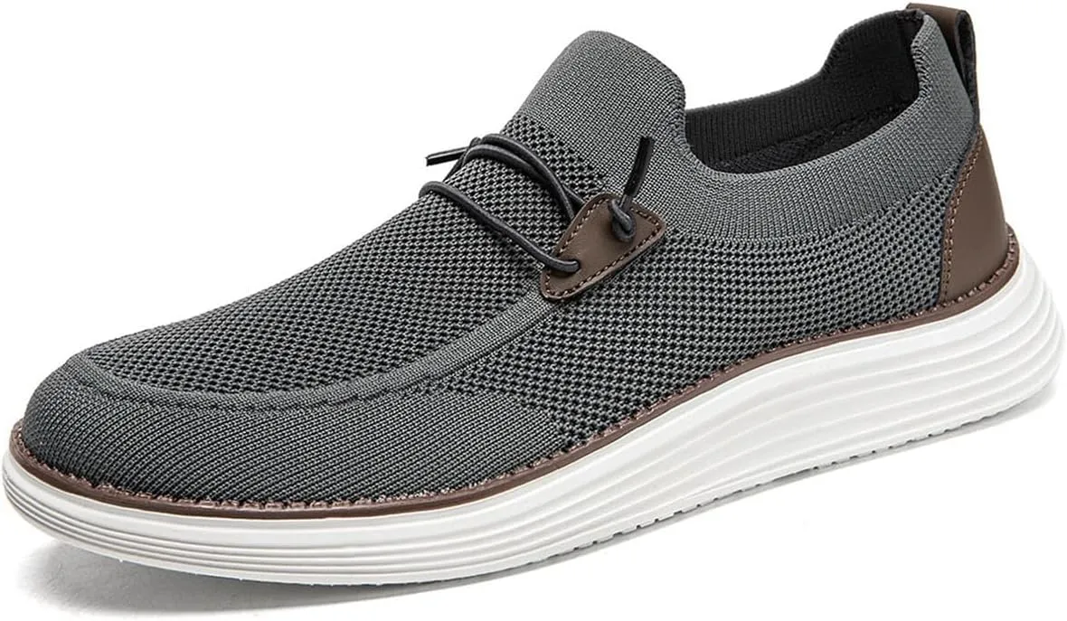 Mens Slip on Loafers Boat Shoes Non Slip Walking Shoes Running Shoes Fashion Sneakers for Men Comfort Lightweight Breathable Casual Office Shoes