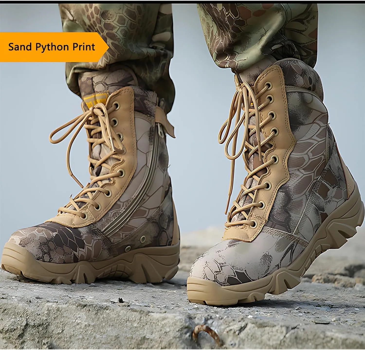 Men's Tactical Boots, Autumn and Winter Outdoor Snow Land Warfare Boots, Waterproof Breathable Special Tactical Shoes