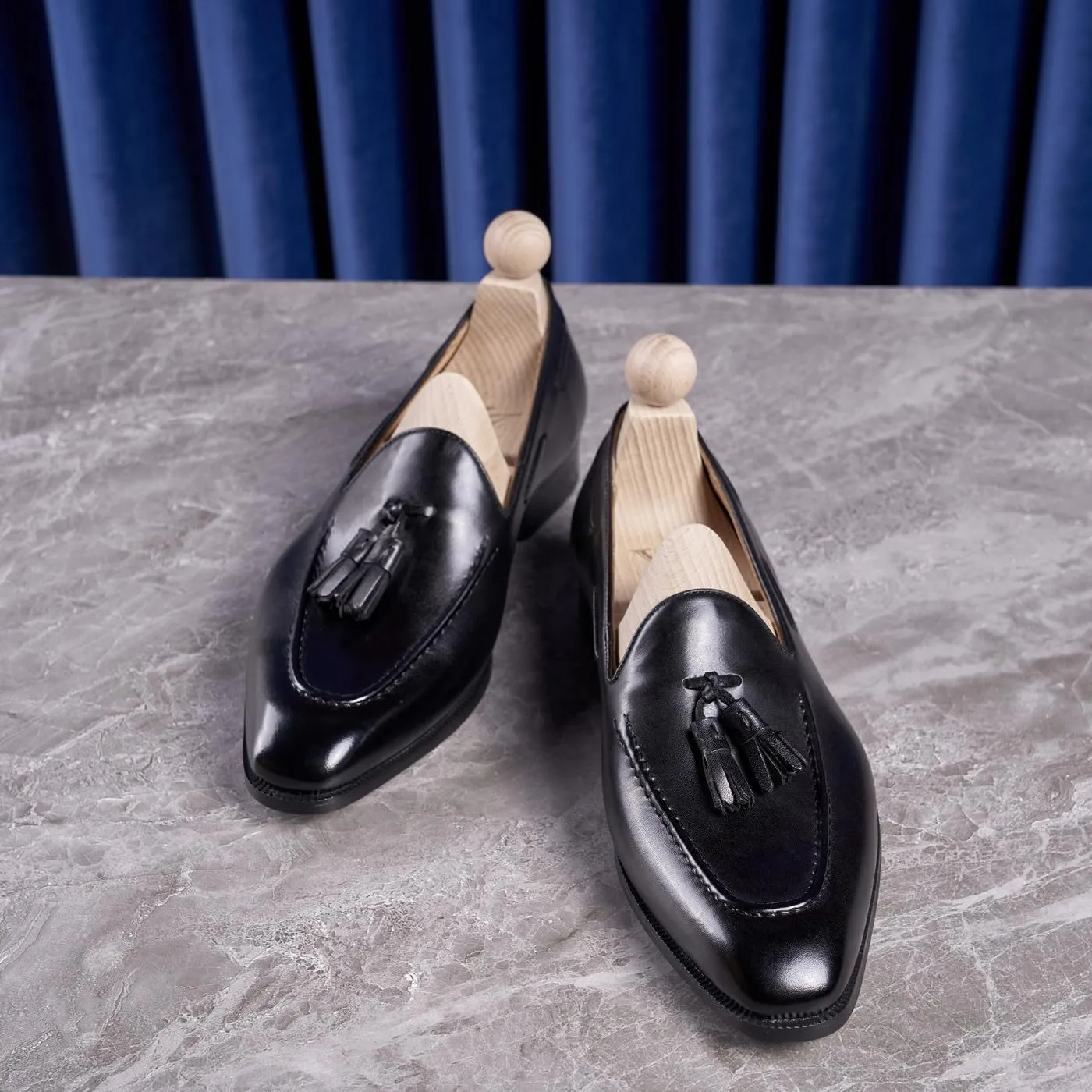 Mens Tassel Loafers Dress Casual Slip On Shoes Genuine Leather Prom Suit Shoes Wedding Business Penny Loafers Fashion Mocasines Tuxedo Shoes for Men