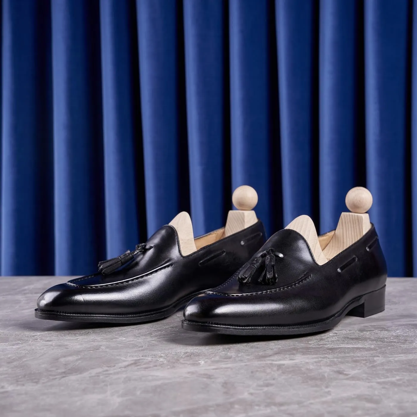 Mens Tassel Loafers Dress Casual Slip On Shoes Genuine Leather Prom Suit Shoes Wedding Business Penny Loafers Fashion Mocasines Tuxedo Shoes for Men