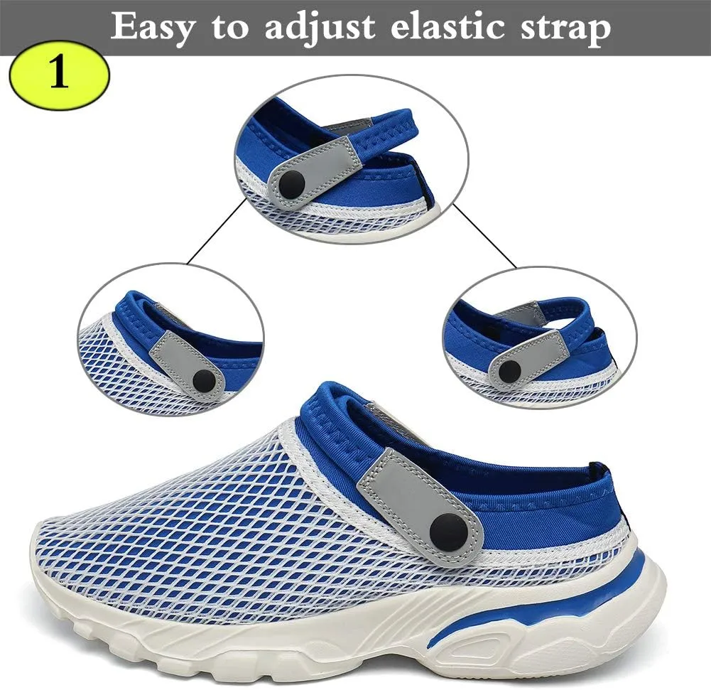 Mens Womens Garden Clogs Shoes Summer Breathable Mesh Sandals Slippers Indoor Outdoor Slippers Quick Drying Water Shoes