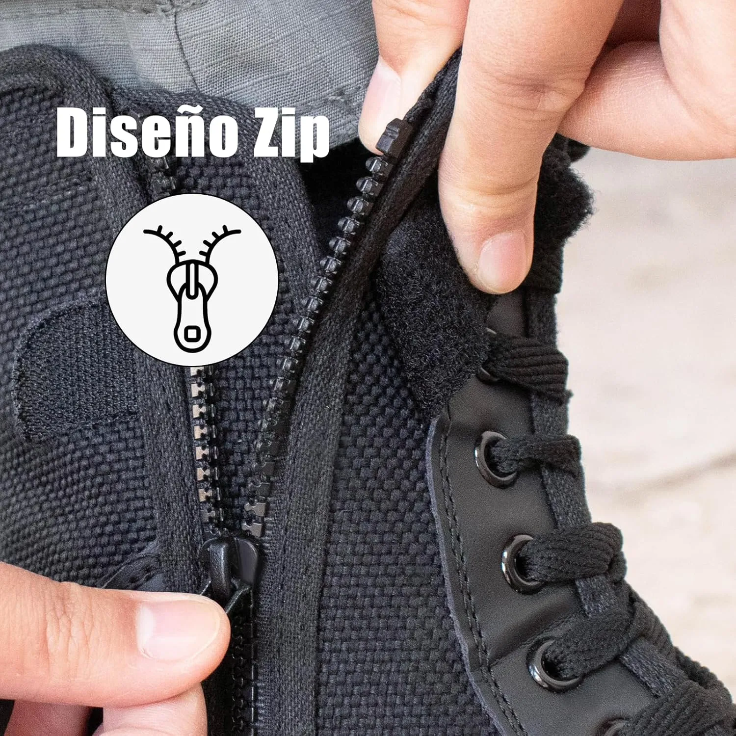 Military Boots for Men Side Zipper Tactical Boots Durable Duty Boots Breathable Work Boots Walk Boots Casual Boots Security Boots Desert Boots Combat Boots