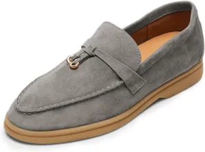Milooey shoes Women's Round Toe Flat Loafers Comfort Slip On Moccasins Lightweight Driving Penny Loafer Casual Dress Walking Shoes Size 4-16 US
