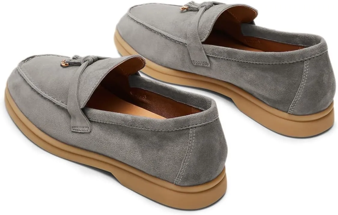 Milooey shoes Women's Round Toe Flat Loafers Comfort Slip On Moccasins Lightweight Driving Penny Loafer Casual Dress Walking Shoes Size 4-16 US