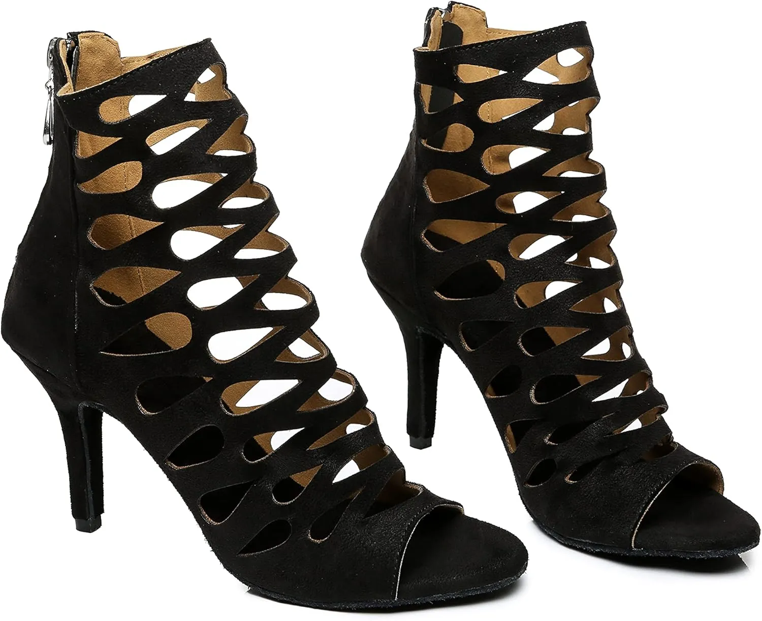 Minishion Ankle Dancing Heels Peep Toe Club Party Ankle Sandals Shoes