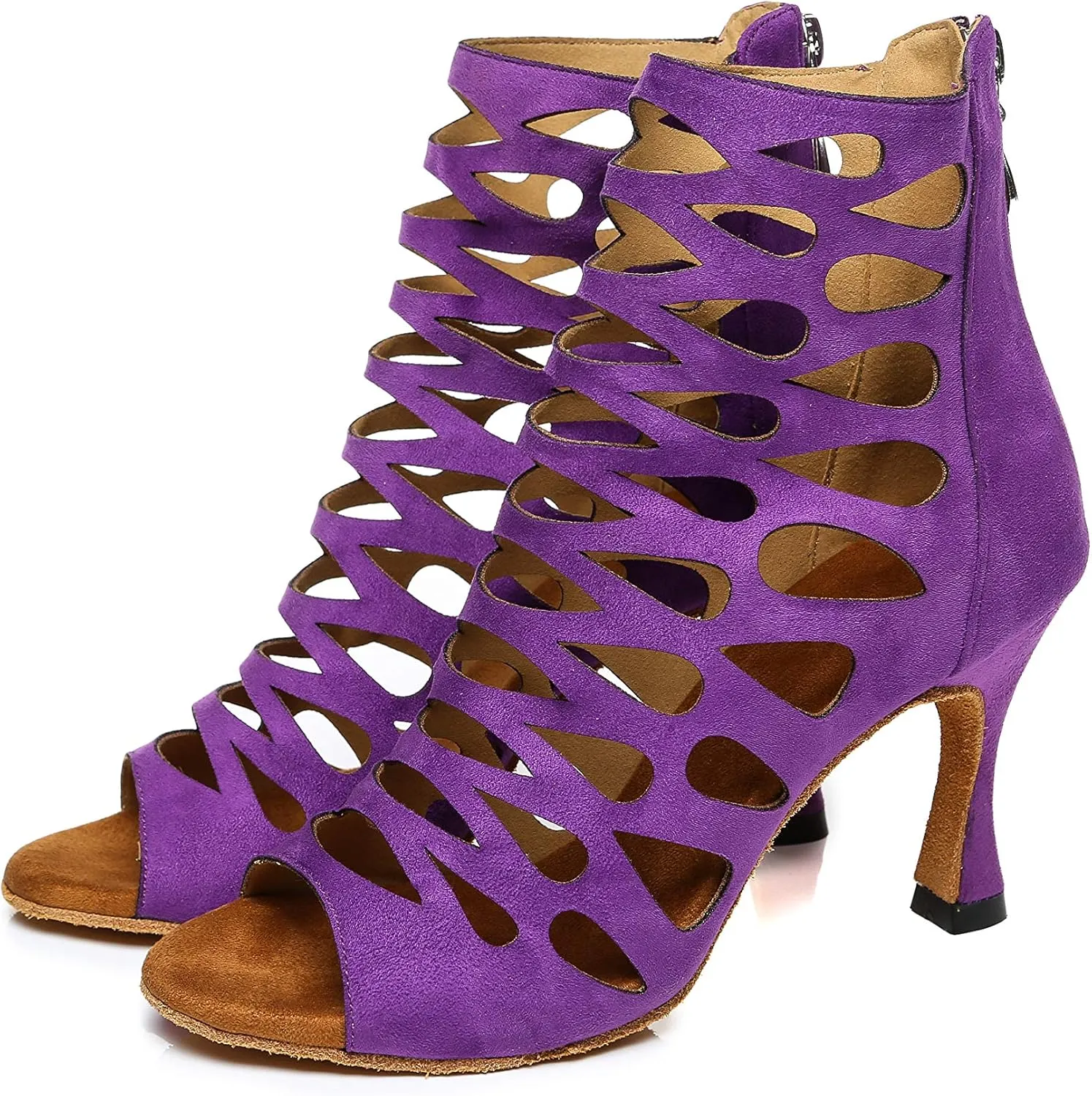 Minishion Ankle Dancing Heels Peep Toe Club Party Ankle Sandals Shoes