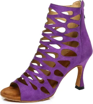 Minishion Ankle Dancing Heels Peep Toe Club Party Ankle Sandals Shoes