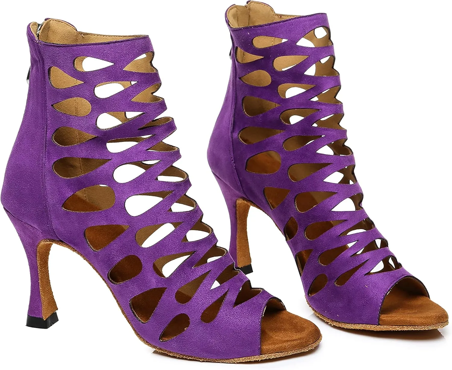 Minishion Ankle Dancing Heels Peep Toe Club Party Ankle Sandals Shoes