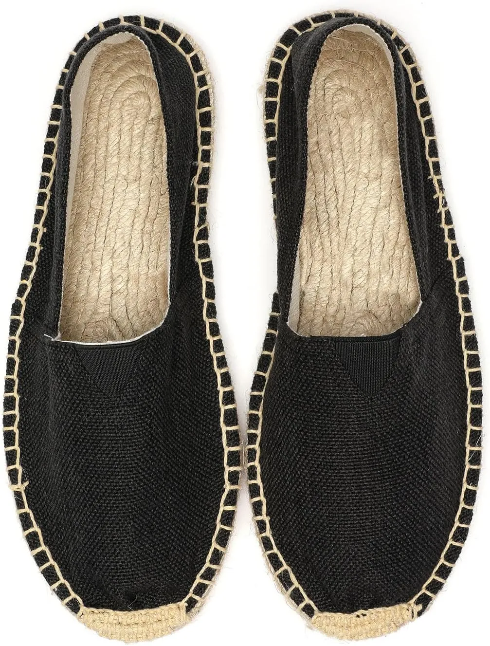 Mintzice Men's Solid Comfortable Slip on Canvas Espadrilles Flat