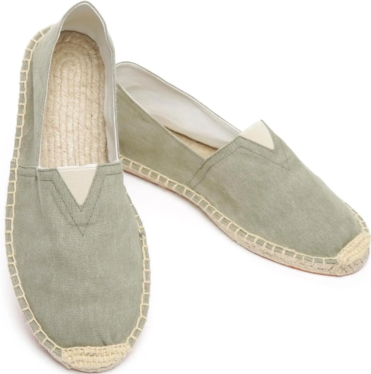 Mintzice Men's Solid Comfortable Slip on Canvas Espadrilles Flat