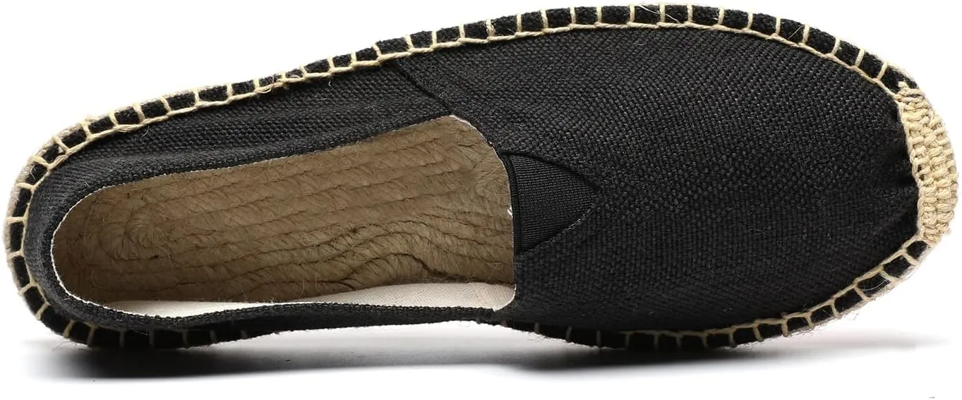Mintzice Men's Solid Comfortable Slip on Canvas Espadrilles Flat