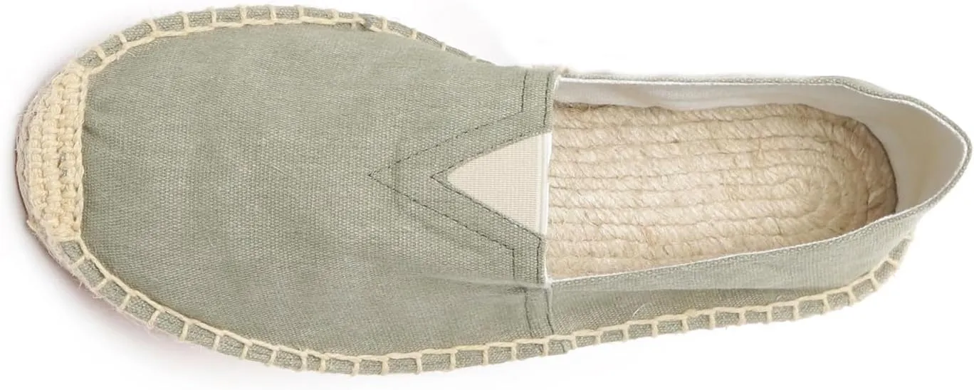 Mintzice Men's Solid Comfortable Slip on Canvas Espadrilles Flat