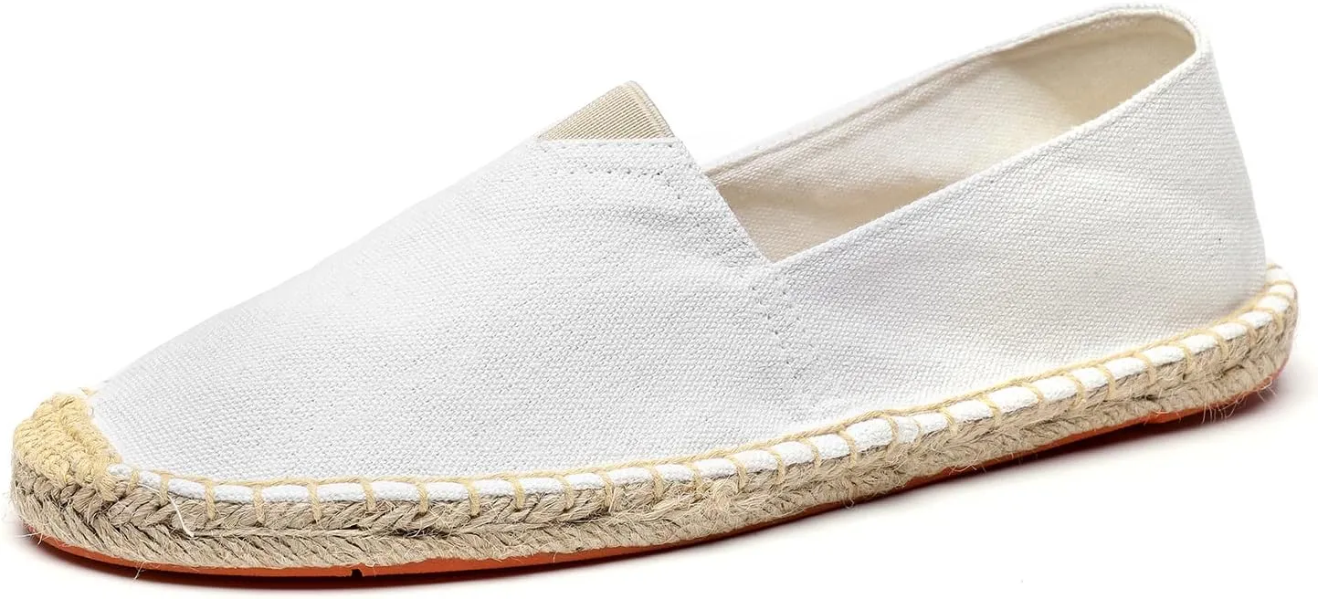 Mintzice Men's Solid Comfortable Slip on Canvas Espadrilles Flat