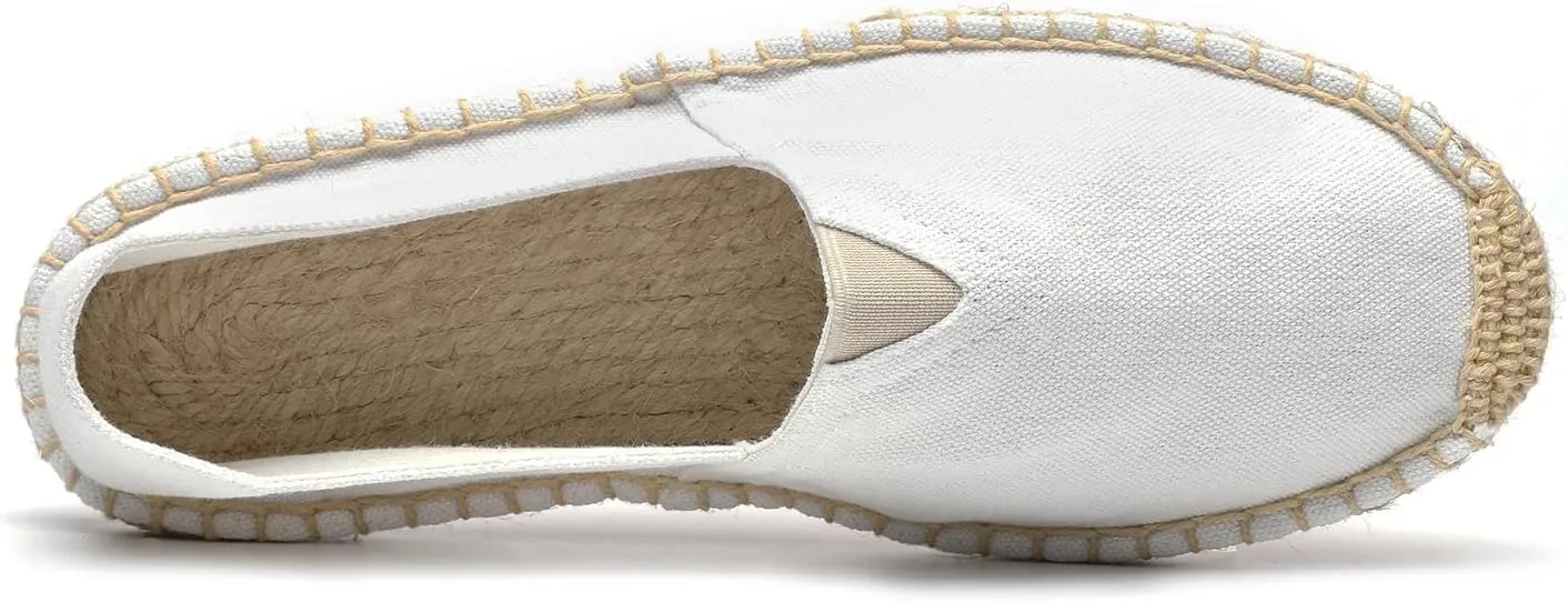 Mintzice Men's Solid Comfortable Slip on Canvas Espadrilles Flat