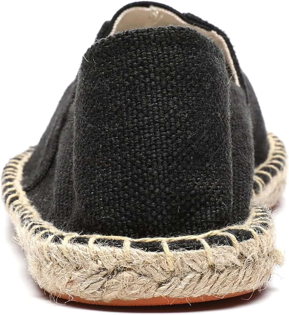 Mintzice Men's Solid Comfortable Slip on Canvas Espadrilles Flat