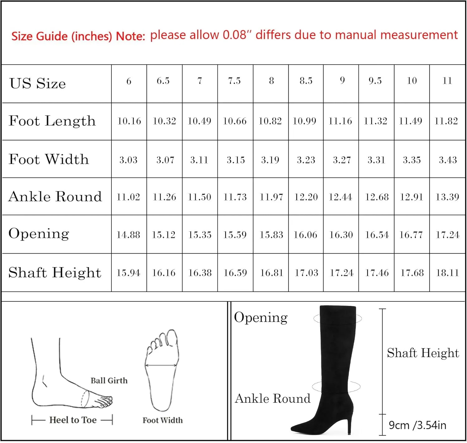 Modatope Knee High Boots Women Pointed Toe Tall Boots Stiletto High Heel Long Boots Side Zipper Dress Fashion Boots Shoes
