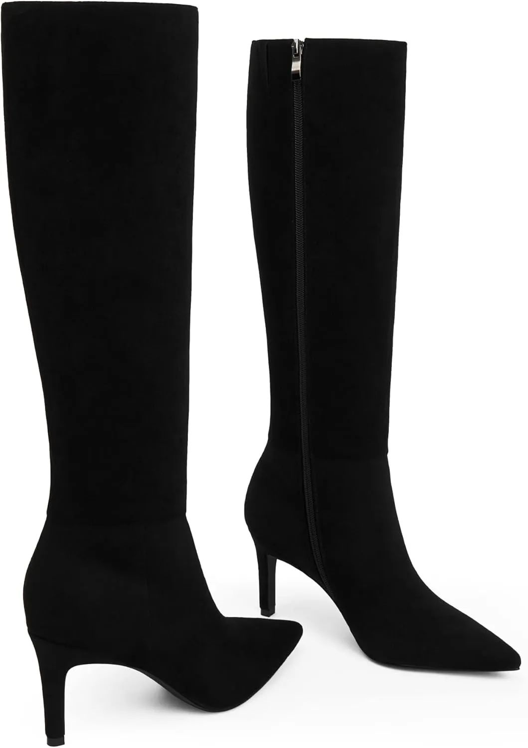 Modatope Knee High Boots Women Pointed Toe Tall Boots Stiletto High Heel Long Boots Side Zipper Dress Fashion Boots Shoes
