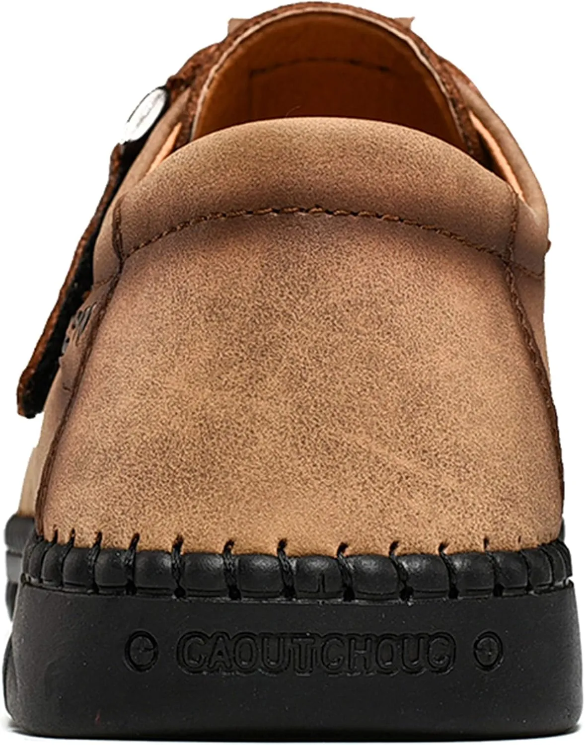 Moodeng Men`s Casual Leather Loafer Summer Outdoor Sandals Comfortable Boat Shoes Slip-on Driving Loafers