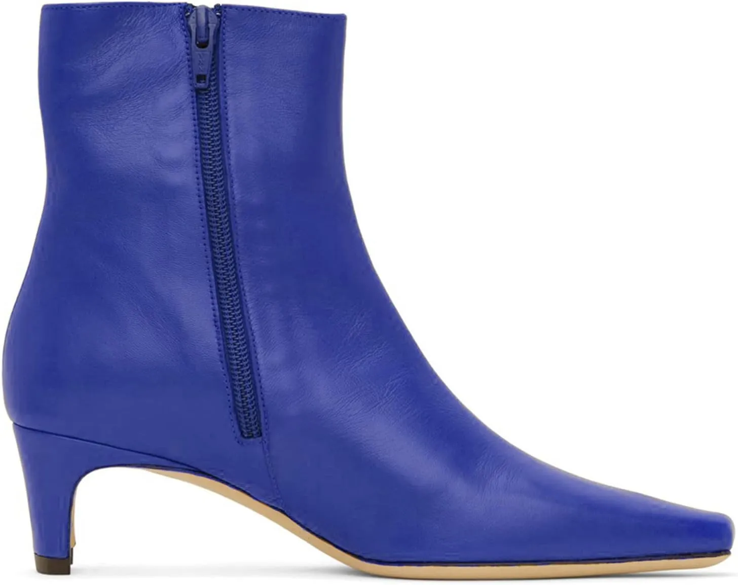 MOOMMO Women Low Chunky Heel Ankle Boots Square Toe Side Zipper Sock Booties Matte Comfy 2 Inch Thick Heel Dress Short Boots Closed Toe Mid Calf Stretch Chic Office Party Winter 4-11 M US