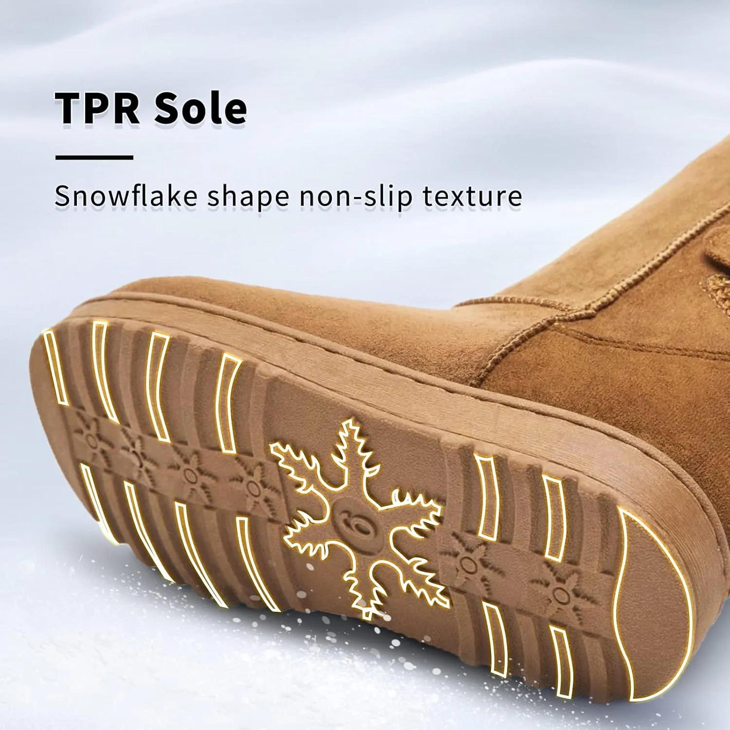 Moudki Womens Winter Boots Mid-calf Snow Boots Fashion Warm Boots for Women Cute Furry Slip On Boots
