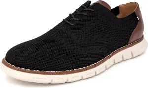 Nautica Men's Knit Dress Oxford Dress Sneakers: Breathable, Stylish, Lightweight & Comfortable - Ideal for Business or Walking