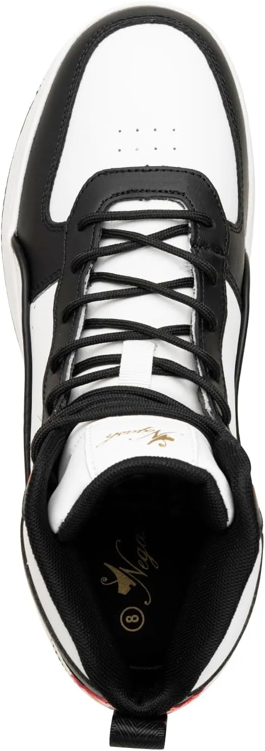 Negash High Top Sneakers for Men - Fashionable and Durable Mens Casual High-Top Sneakers with Premium Leather, Ankle Support for On & Off