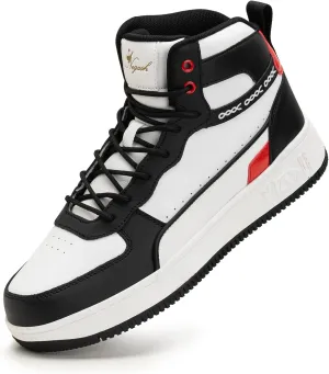 Negash High Top Sneakers for Men - Fashionable and Durable Mens Casual High-Top Sneakers with Premium Leather, Ankle Support for On & Off