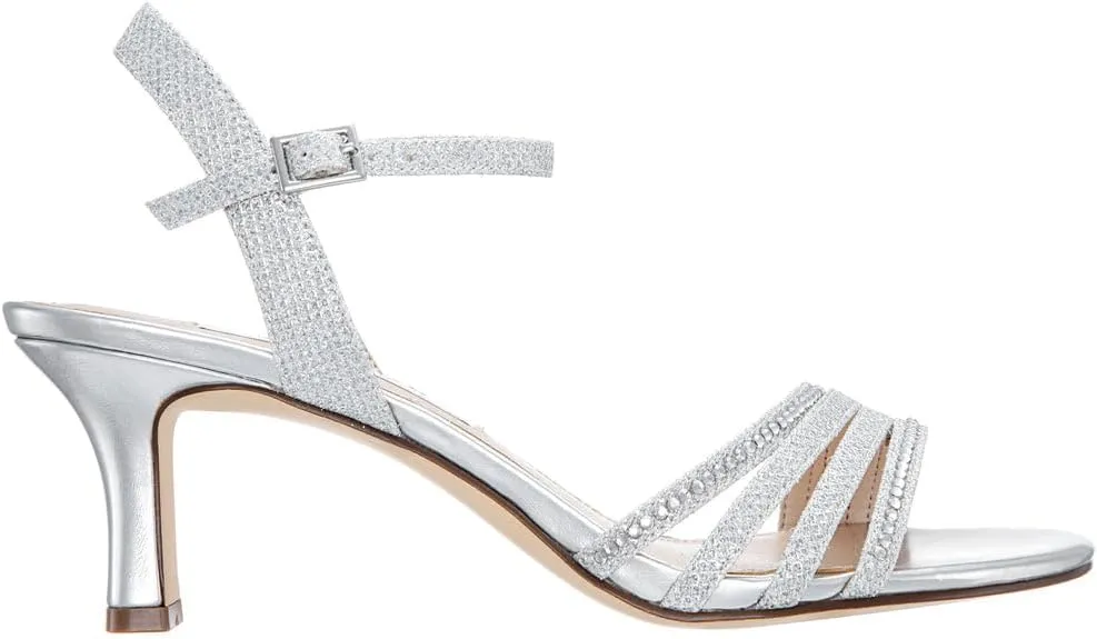 NINA Nelena - Women's Sparkling Dress Sandals with Crystal Embellishments Shoes - Elegant and Comfortable heeled Sandals for Women - Casual and Dress - Women Shoes