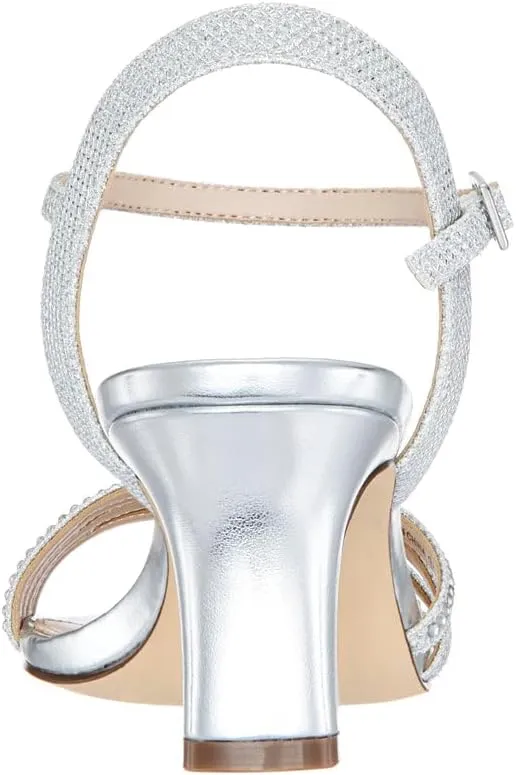 NINA Nelena - Women's Sparkling Dress Sandals with Crystal Embellishments Shoes - Elegant and Comfortable heeled Sandals for Women - Casual and Dress - Women Shoes