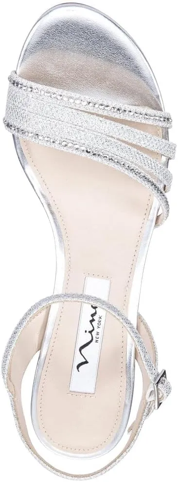 NINA Nelena - Women's Sparkling Dress Sandals with Crystal Embellishments Shoes - Elegant and Comfortable heeled Sandals for Women - Casual and Dress - Women Shoes