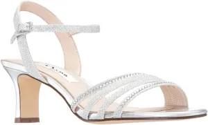 NINA Nelena - Women's Sparkling Dress Sandals with Crystal Embellishments Shoes - Elegant and Comfortable heeled Sandals for Women - Casual and Dress - Women Shoes