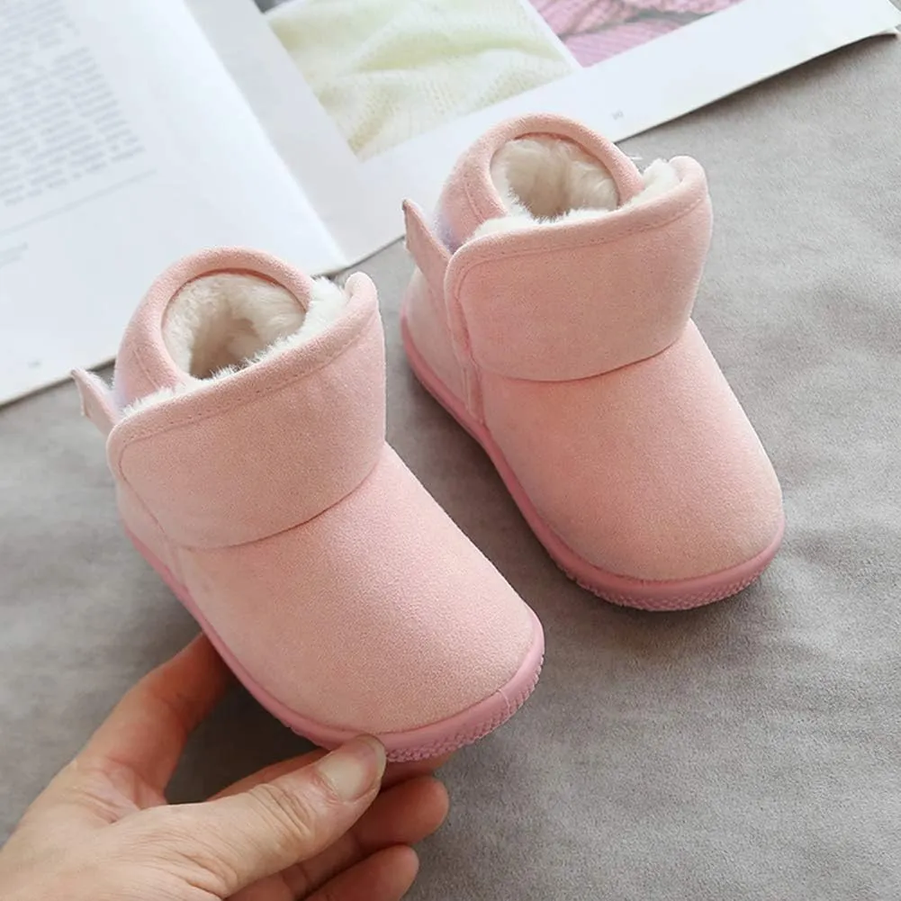 OAISNIT Baby Boy Girl Snow Boots Toddler Warm Winter Booties Anti-slip Lightweight Plush Outdoor Shoes for First Walkers 6 12 18 24 Months