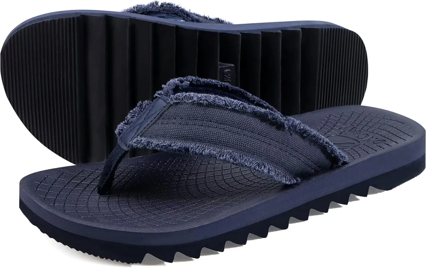 ONCAI Mens Flip Flops Summer Beach Walking Flip Flops Comfortable Soft Lightweight Recovery Cushion Slip On Sandals Size 7-15