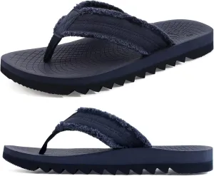 ONCAI Mens Flip Flops Summer Beach Walking Flip Flops Comfortable Soft Lightweight Recovery Cushion Slip On Sandals Size 7-15