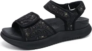ONCAI Walking Sandals Women,Arch Support Hiking Sandals with Orthotic Outdoor Footbed for Plantar Fasciitis,Water Athletic Platform Sandalias Mujer with 3 Adjustable Strap (US Size 6-12)