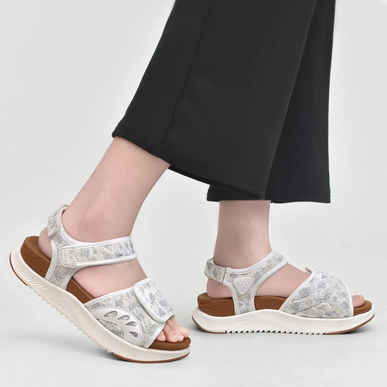 ONCAI Walking Sandals Women,Arch Support Hiking Sandals with Orthotic Outdoor Footbed for Plantar Fasciitis,Water Athletic Platform Sandalias Mujer with 3 Adjustable Strap (US Size 6-12)