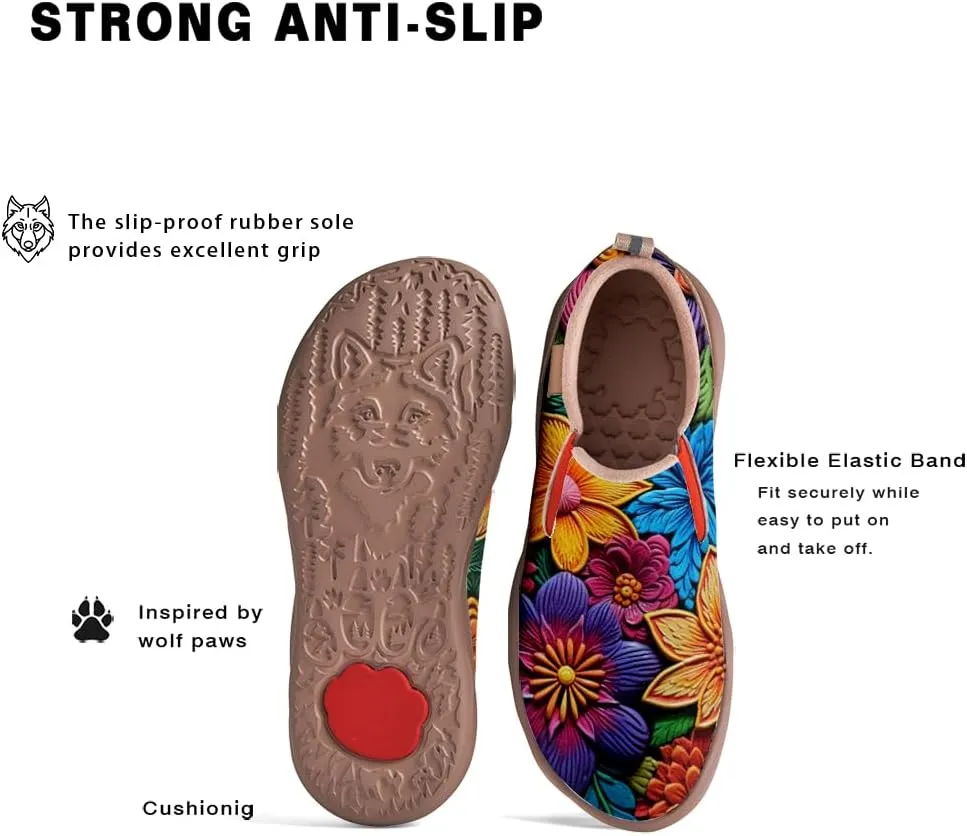 Onehorse Women's Mandala Painted Shoes Walking Travel Casual Loafers Slip On Sneakers