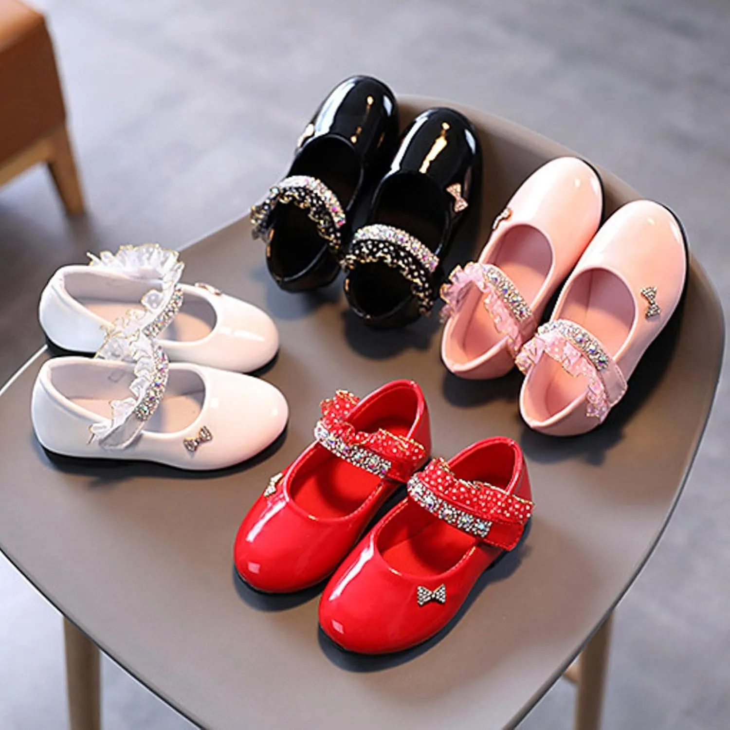 Open Toe Sandals Girls Leather Shoes Spring And Fall New Soft Bottom Shoes Foreign Students Small Leather Dance Fashion Flat Bottom Performance